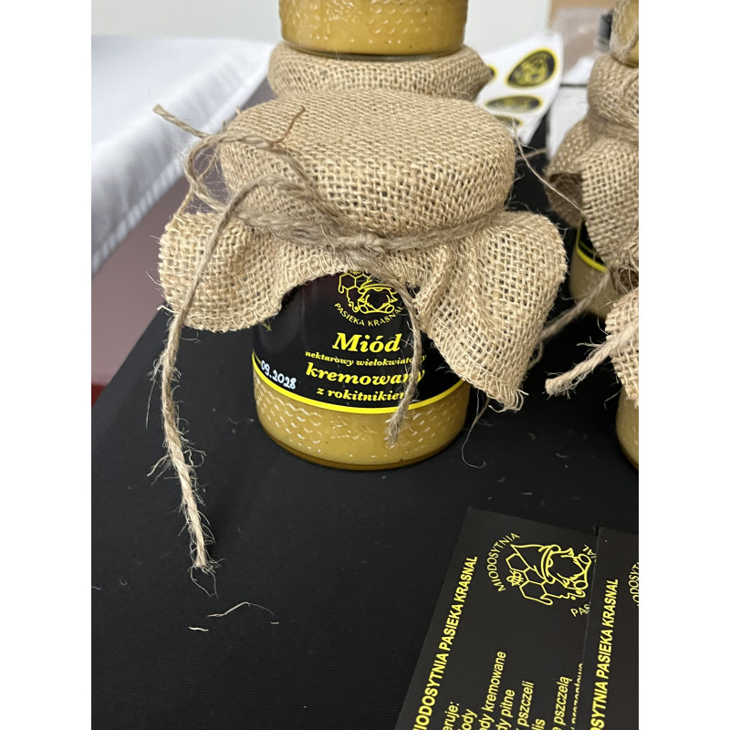Miód kremowany z rokitnikiem 0,5kg