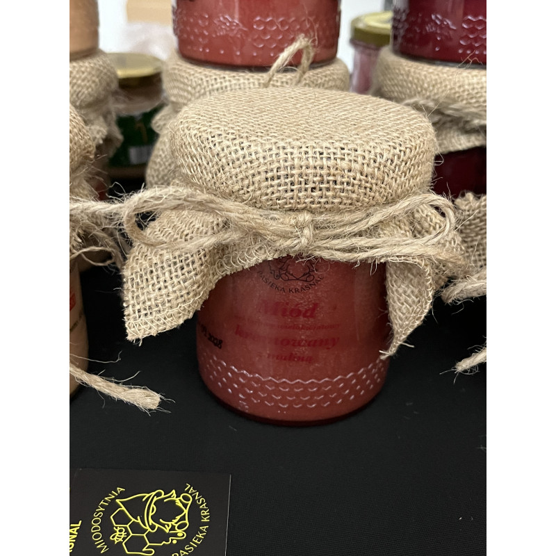 Miód kremowany z maliną 0,5kg